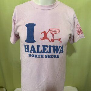 Haleiwa North Shore Hawaii Men's Pink T Shirt Size Large Cotton